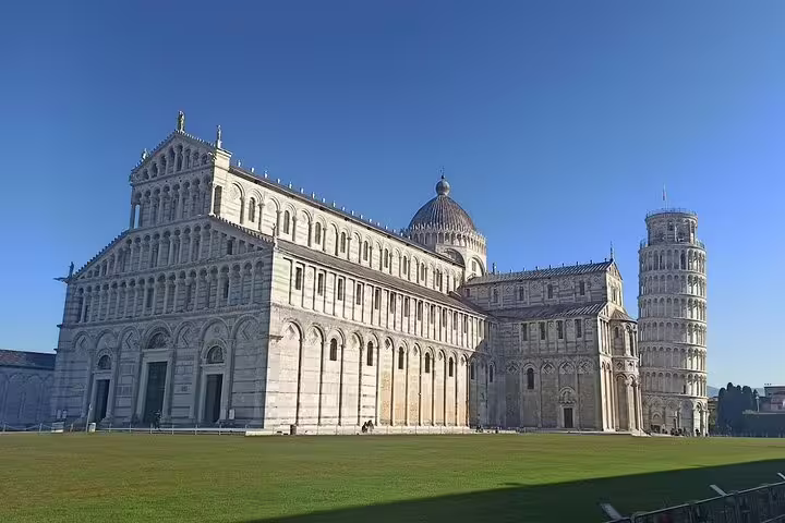 Visit Florence and Pisa in one day from La Spezia featuring Pisa Cathedral and the iconic Leaning Tower on Piazza dei Miracoli