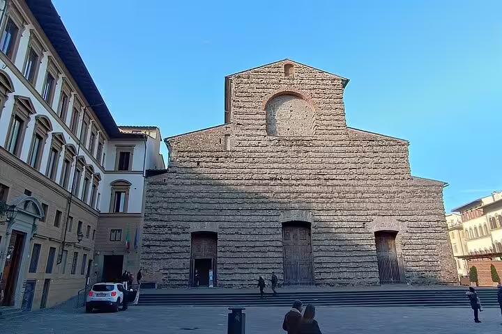 Small-group Florence tour from La Spezia stopping at the unfinished façade of Basilica di San Lorenzo in the historic city center