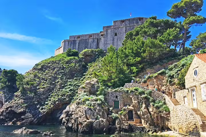Fort Lovrijenac above Dubrovnik coast, iconic King’s Landing filming location on Iron Throne group tour