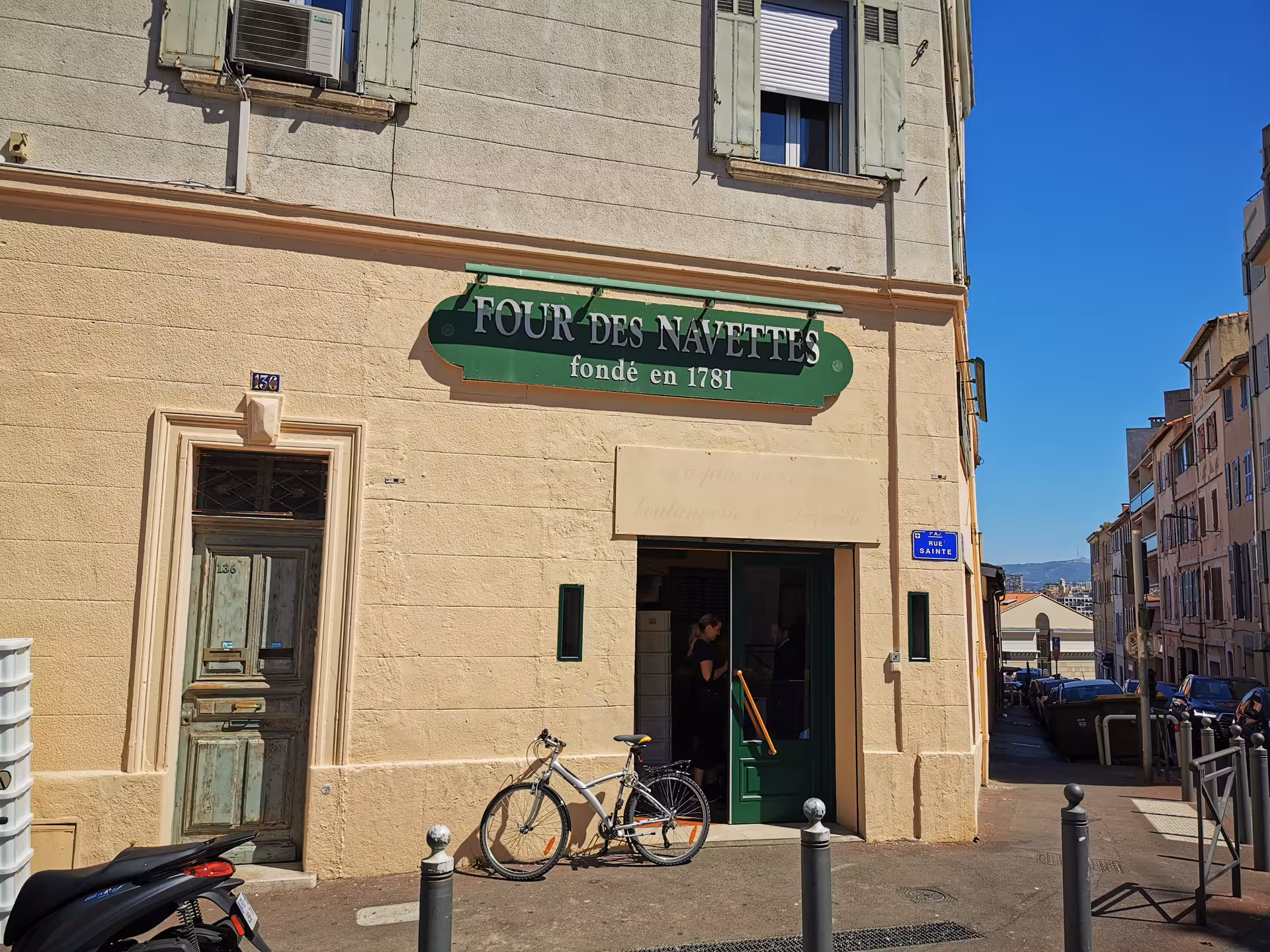 Four des Navettes bakery facade in Marseille Le Panier, a stop on private half-day city sightseeing shore excursion