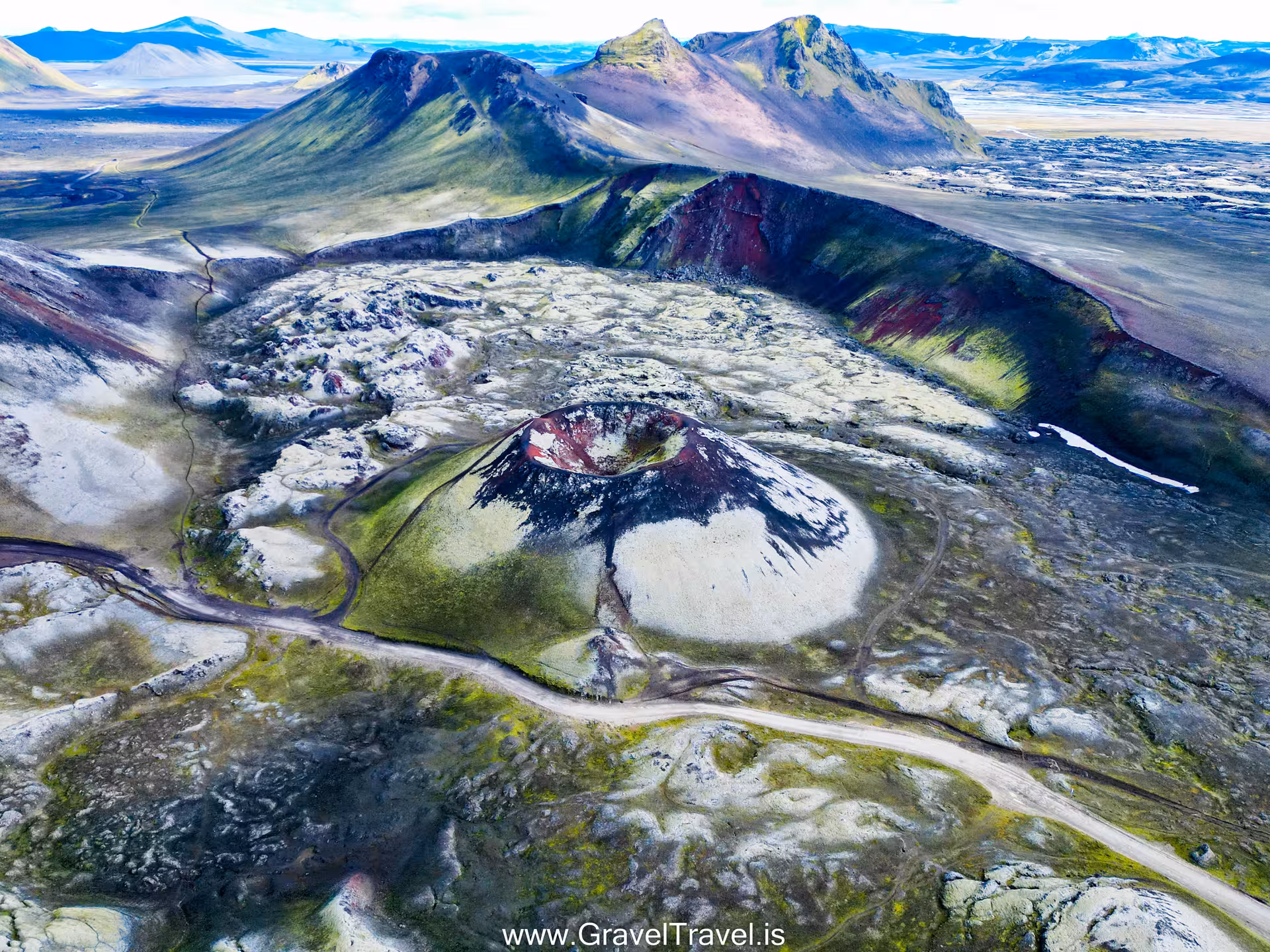 Frostastaðahals and strútur volcanic crater