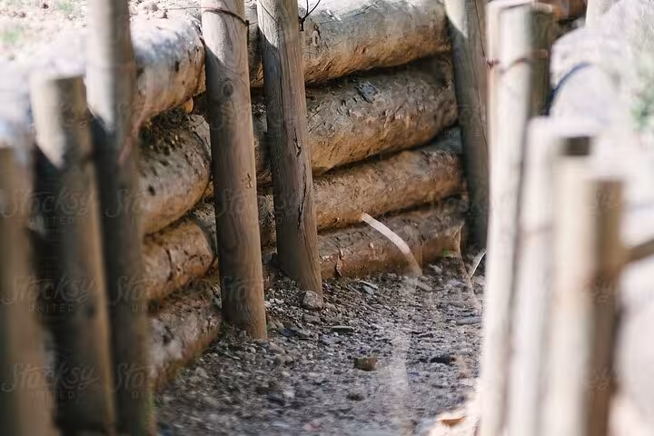 Recreated WWI trench walkway at Gallipoli battlefields on Istanbul to Anzac Gallipoli day trip