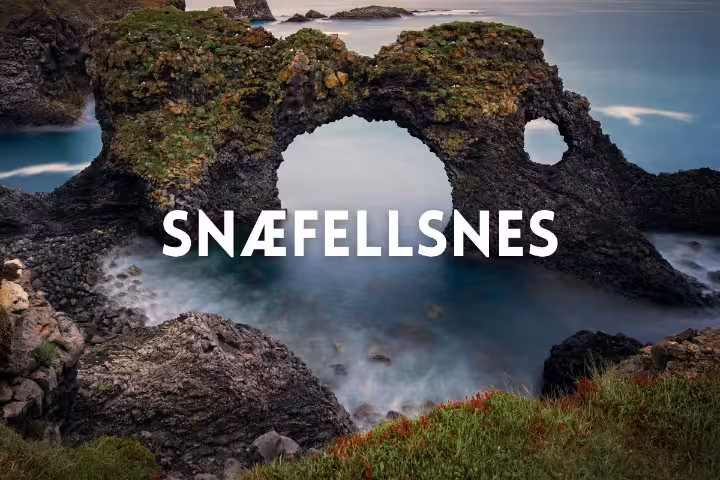 Gatklettur sea arch at Arnarstapi on a private Snæfellsnes Peninsula tour, Iceland coastal cliffs