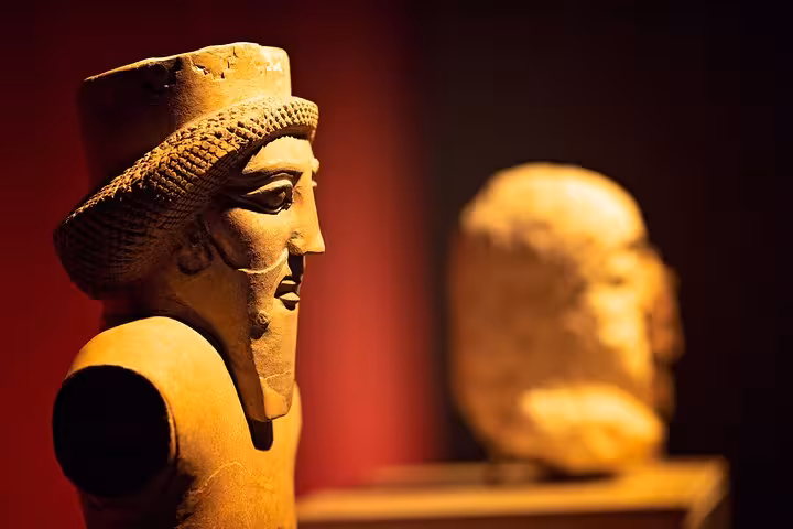 Ancient stone statue at Gaziantep Archaeology Museum, featured on an all-inclusive private guided city tour