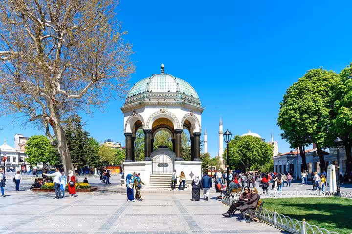 German Fountain in Sultanahmet Square, Istanbul, stop on Byzantine and Ottoman city tour with museum fees and lunch