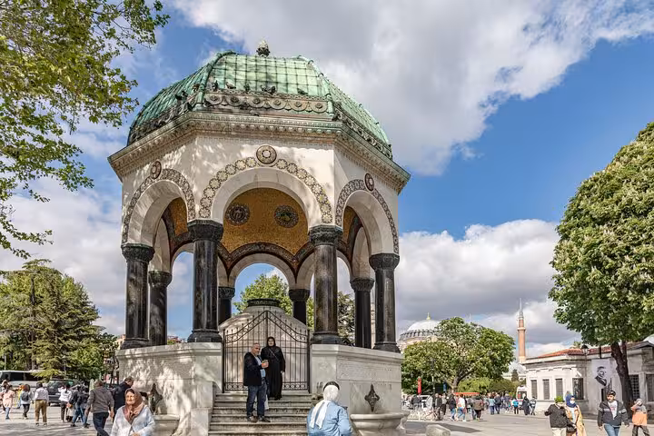 German Fountain at Sultanahmet Square on Istanbul Byzantine and Ottoman city tour with museum fees and lunch