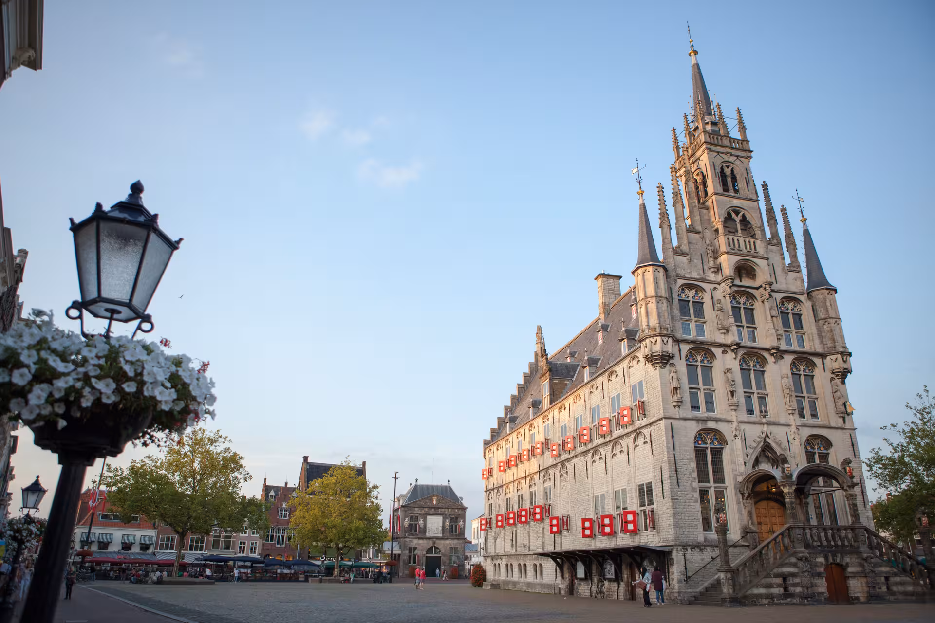 Gothic-style Gouda Town Hall in the Markt square, a highlight on a private Netherlands day tour