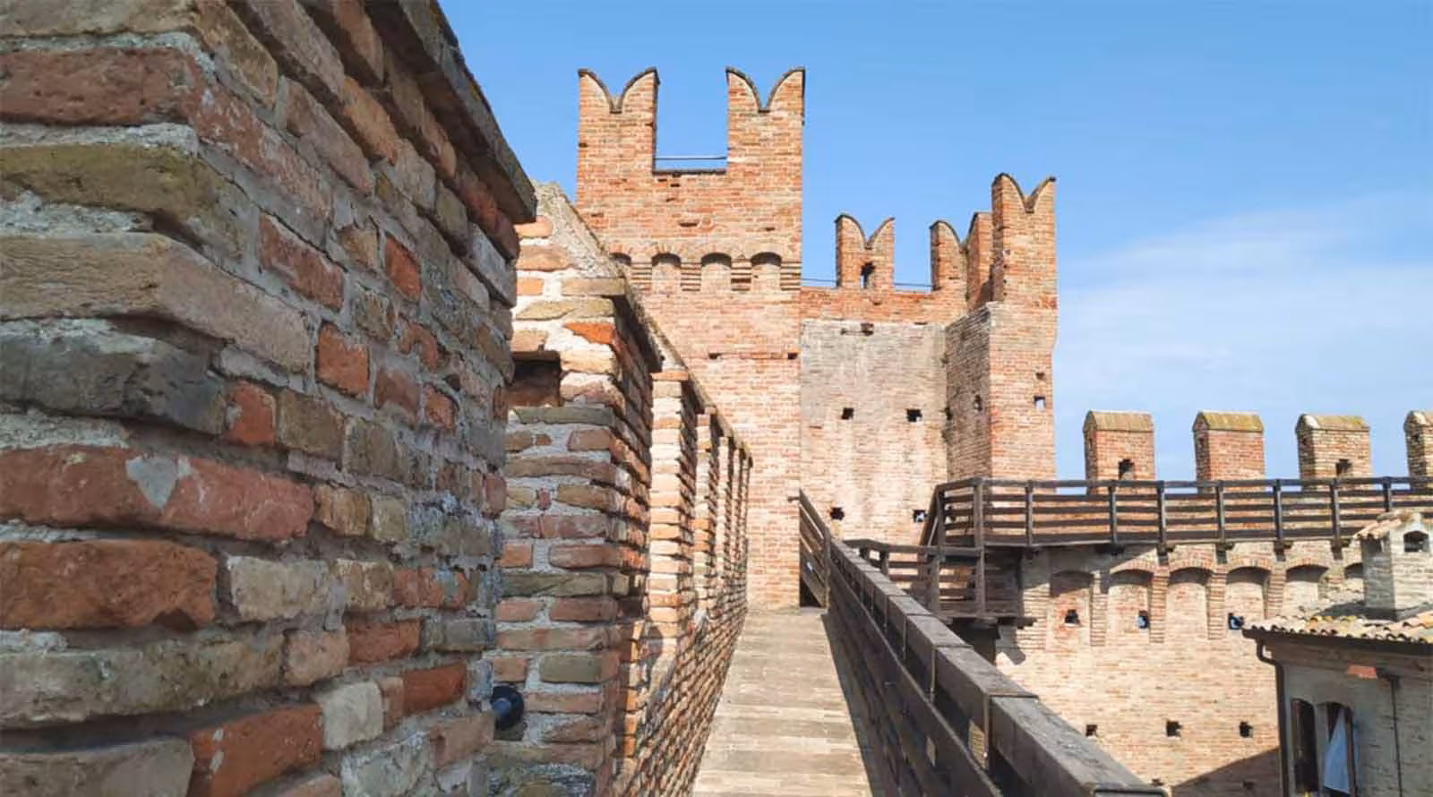 Walkway on Gradara Castle walls, key stop on Paolo and Francesca tour inspired by Dante’s Divine Comedy