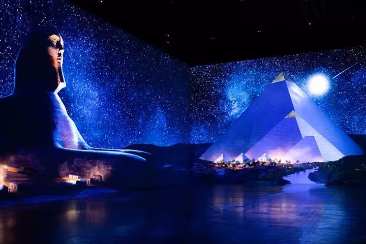 Immersive Grand Egyptian Museum Cairo show with pyramids and Sphinx, entry by QR ticket tour option