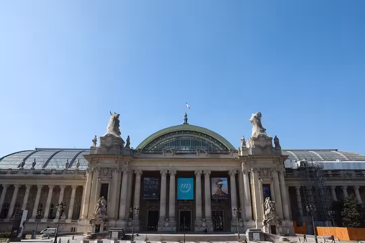 Grand Palais stunning Beaux-Arts facade near Champs-Elysees explored on a private 2-hour Paris walking tour