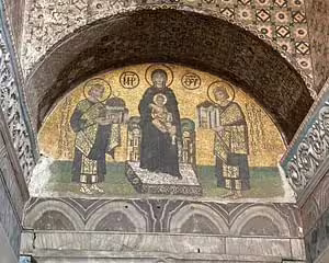 Hagia Sophia Byzantine mosaic in Istanbul, a highlight stop on a private guided day tour with expert guide