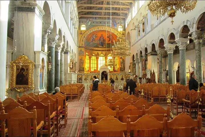 Interior of Hagios Demetrios Church in Thessaloniki, visited on a private historic walking tour of landmarks