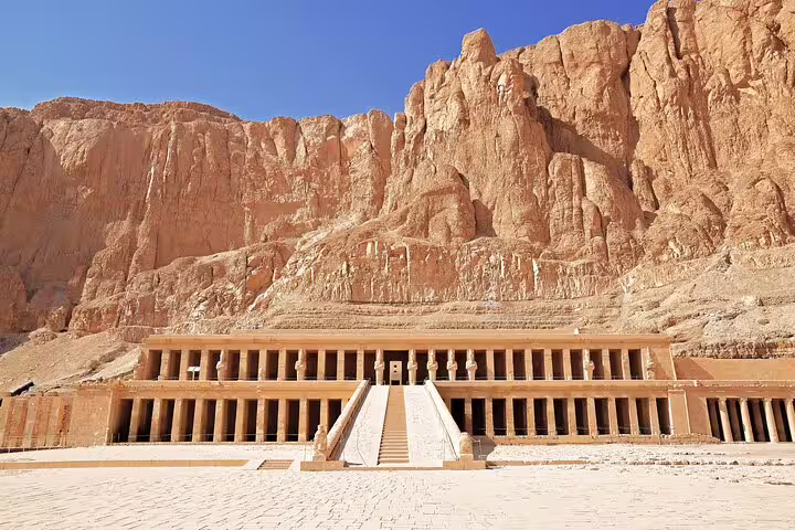Hatshepsut Temple at Deir el-Bahari, West Bank Luxor highlight on 4 days 3 nights Luxor to Abu Simbel break