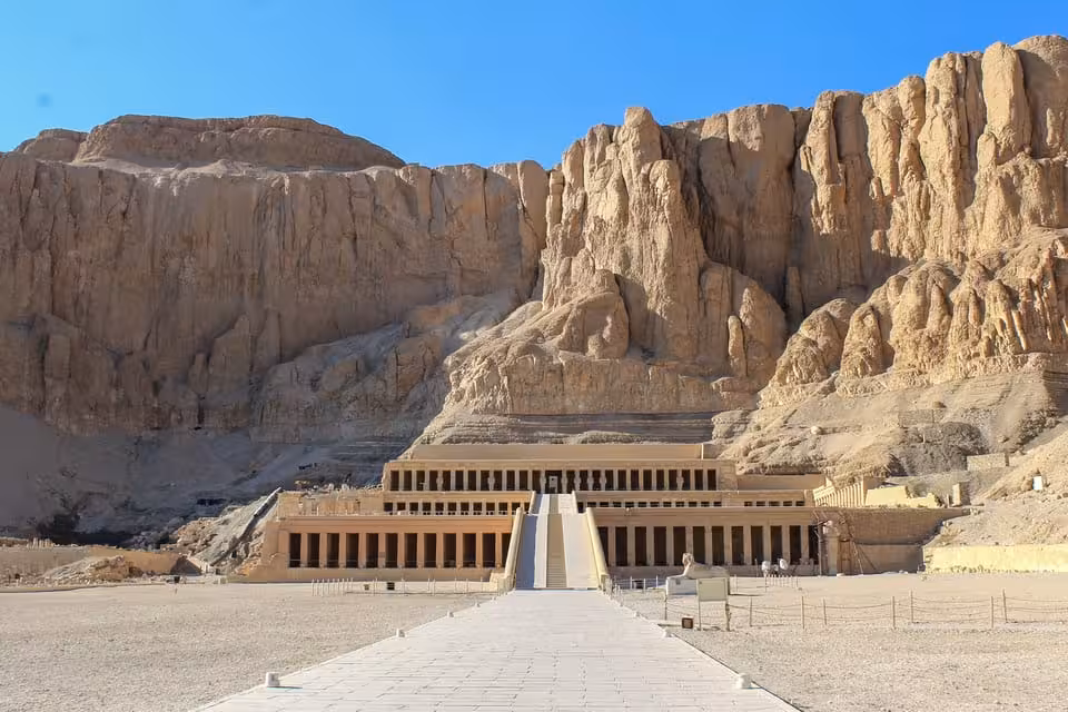 Hatshepsut Temple at Deir el-Bahari, Luxor excursion on Cleopatra’s Egypt Cairo, Alexandria and Nile cruise