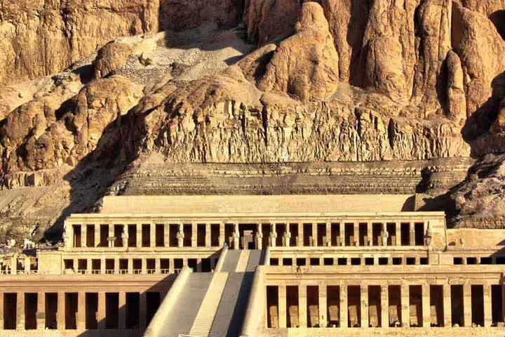 Hatshepsut Temple at Deir el-Bahari on Luxor West Bank, featured on a full-day Luxor highlights tour