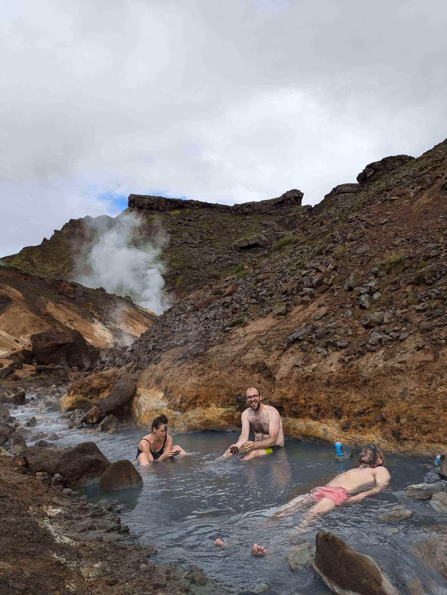 Chilling in the hot spring