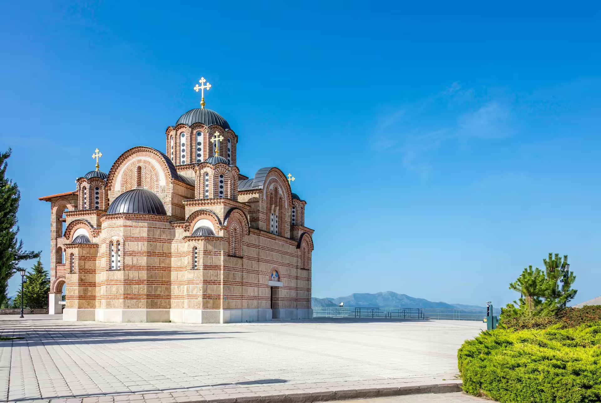 Hercegovacka Gracanica Orthodox church in Trebinje, scenic stop on Dubrovnik to Mostar day tour route
