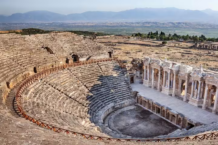 Explore the ancient amphitheater of Hierapolis on the 2 Days Ephesus & Pamukkale Tour from/to Istanbul.