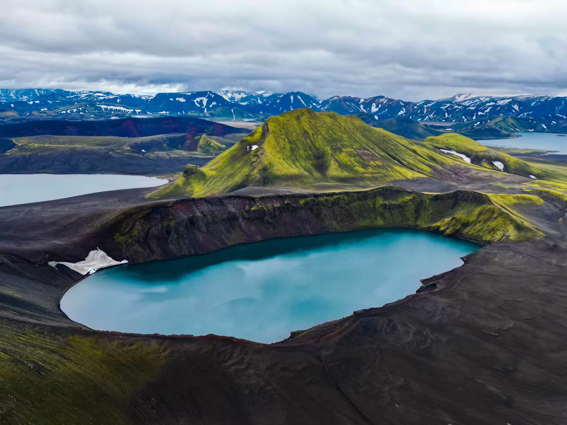 Hnausapollur Volcanic crater it is also named Bláhylur