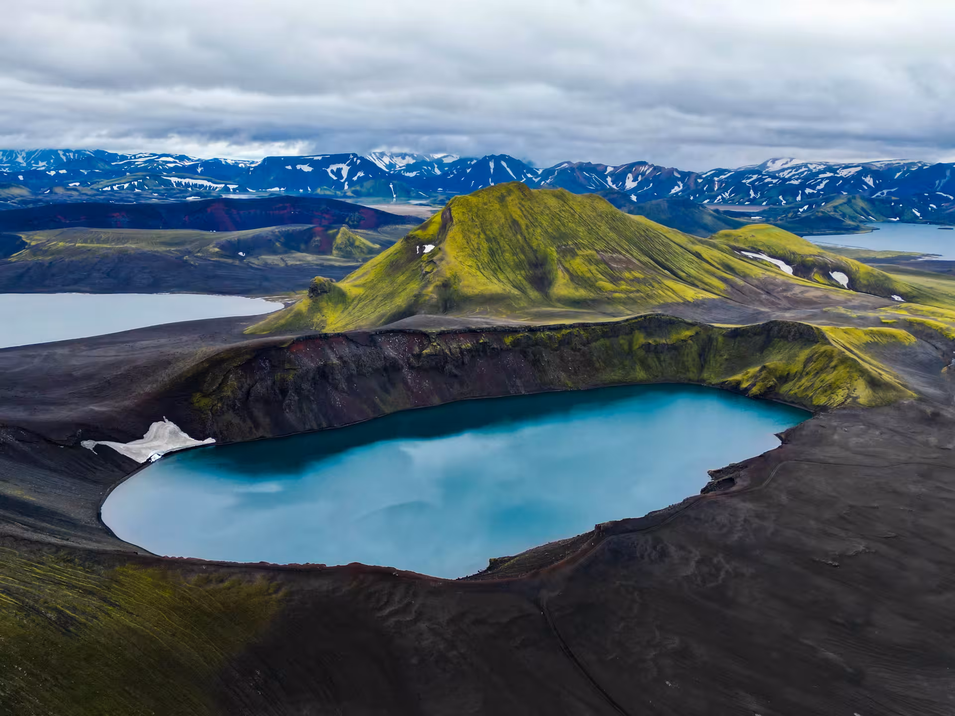 Hnausapollur Volcanic crater it is also named Bláhylur