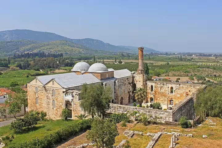 House of Virgin Mary near Ephesus on Izmir Airport tour, peaceful stone shrine in green hills