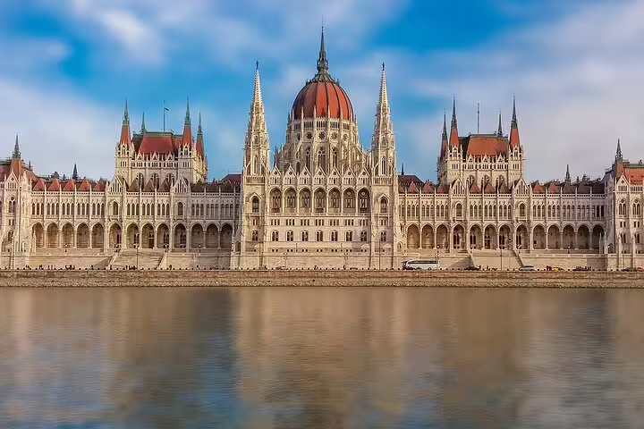 Hungarian Parliament Building on the Danube River, highlight of an Explore Budapest private sightseeing experience