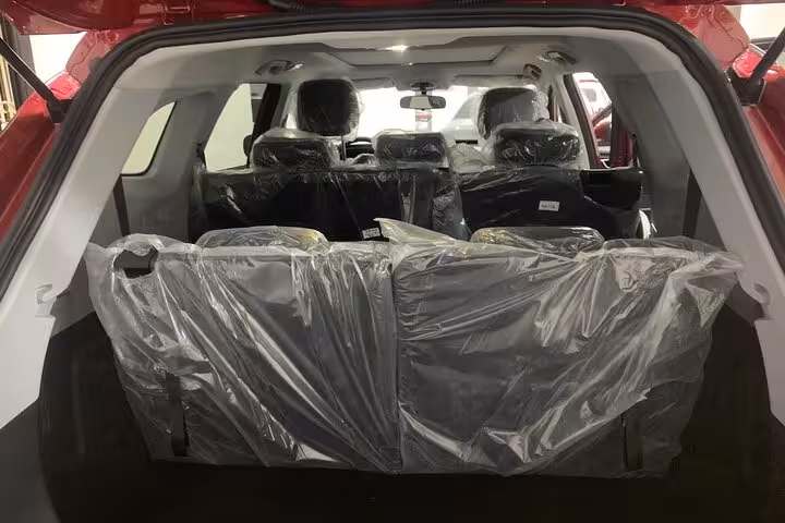 Spacious private transfer vehicle rear seating and luggage space for one-way Hurghada to Cairo hotel transfer