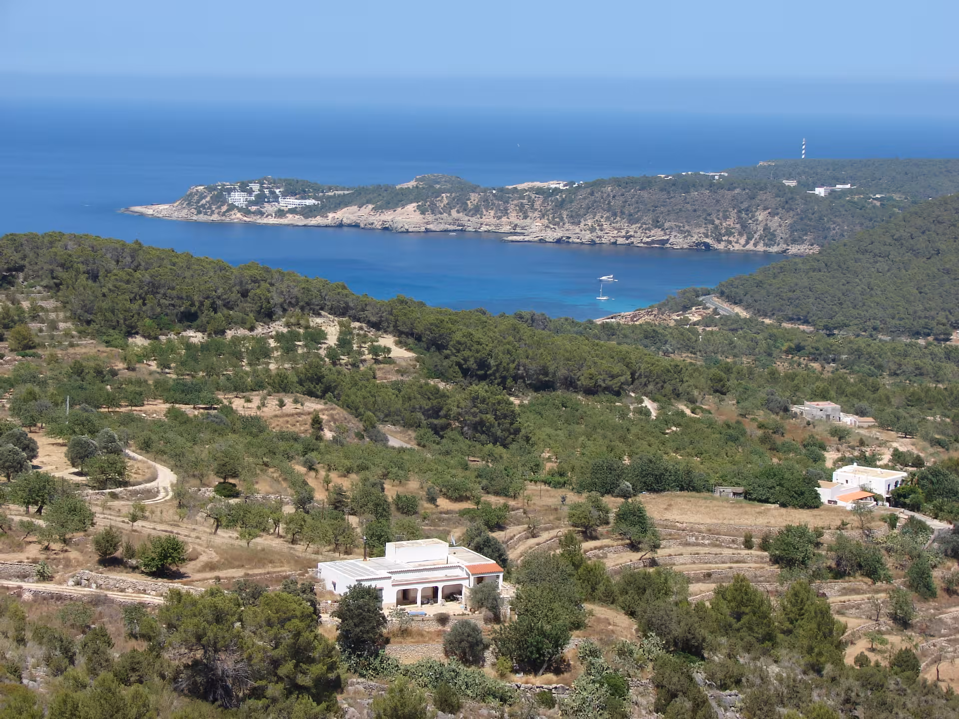 Panoramic Ibiza coastline and turquoise bay viewpoint stop on an Ibiza Jeep Safari off-road tour