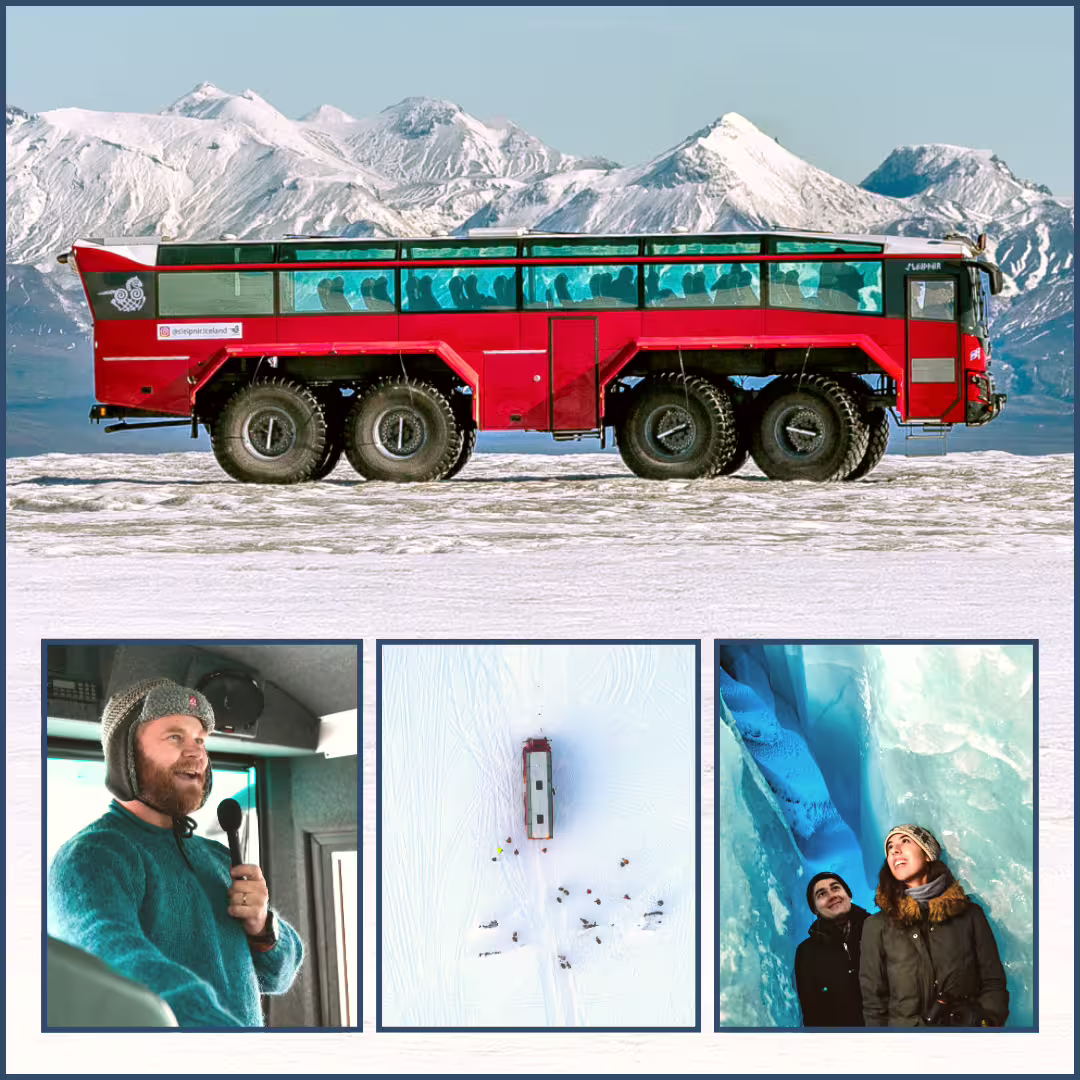 Experience Icelandic Glaciers in the Biggest Glacier Trucks in the World!