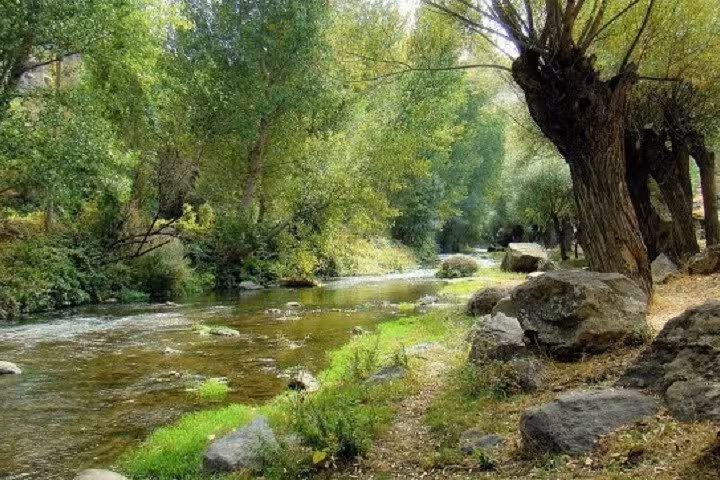 Riverside walk in Ihlara Valley, lush Cappadocia nature on 2-day Cappadocia tour from Istanbul by plane