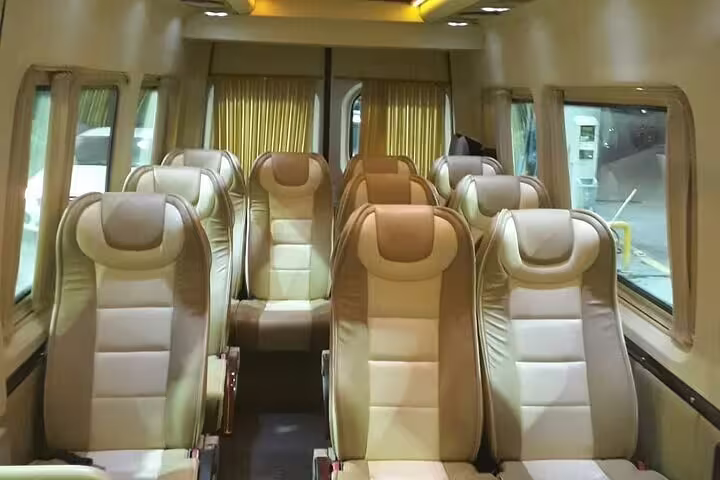 Comfortable minibus seats for Istanbul to Cappadocia 3 day tour transfer, ideal for cave hotel package