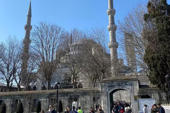 Historic Istanbul mosque with minarets visited on 8-day Istanbul Cappadocia Konya Pamukkale Ephesus tour
