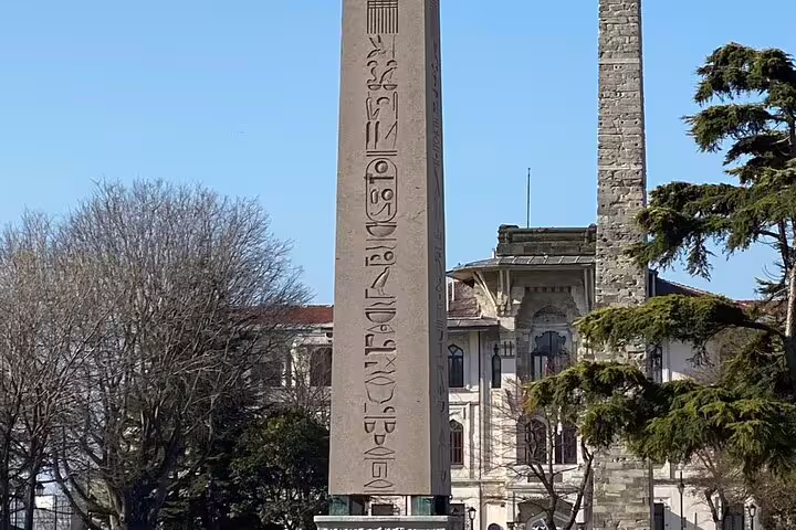 Ancient Egyptian obelisk at Sultanahmet Square on private Istanbul full-day guided tour with skip-the-line