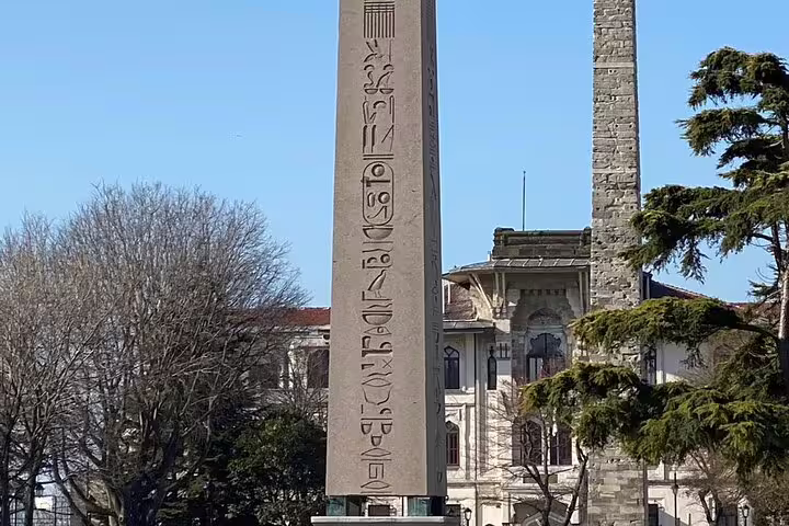 Ancient Egyptian obelisk at Sultanahmet Square, Istanbul stop on 8-day mini group Turkey tour