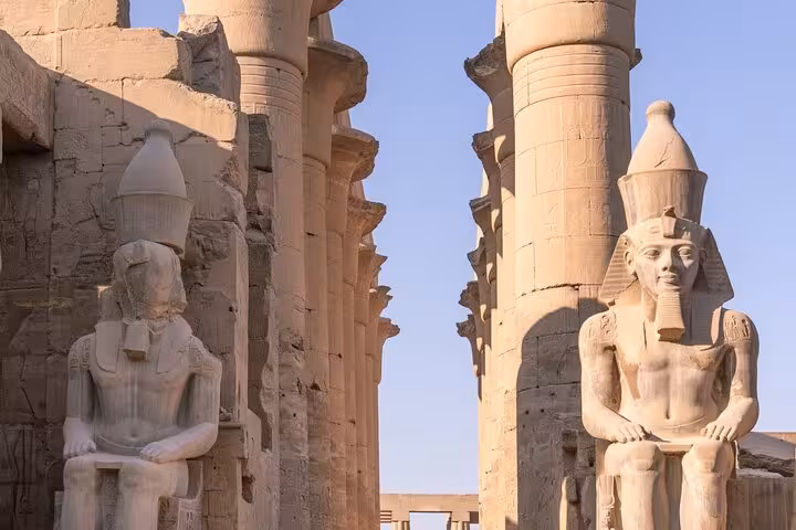 Colossal statues and columns at Karnak Temple, Luxor Egypt on 13 days Egypt Jordan Jerusalem tour