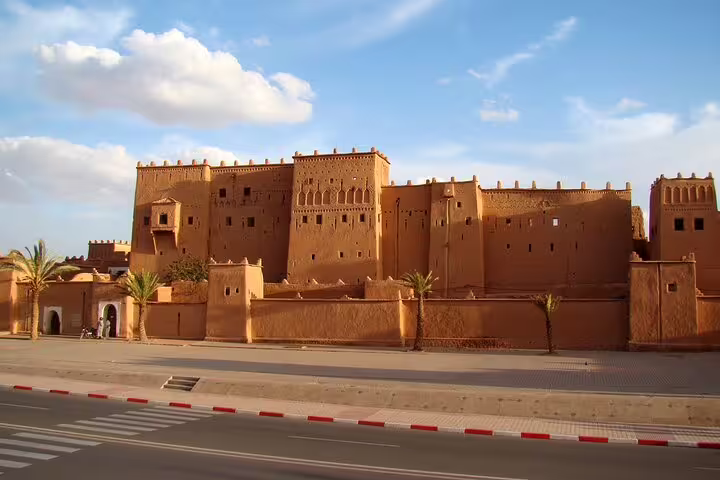 Kasbah Taourirt in Ouarzazate along Marrakech to Zagora private 2-day Sahara desert tour