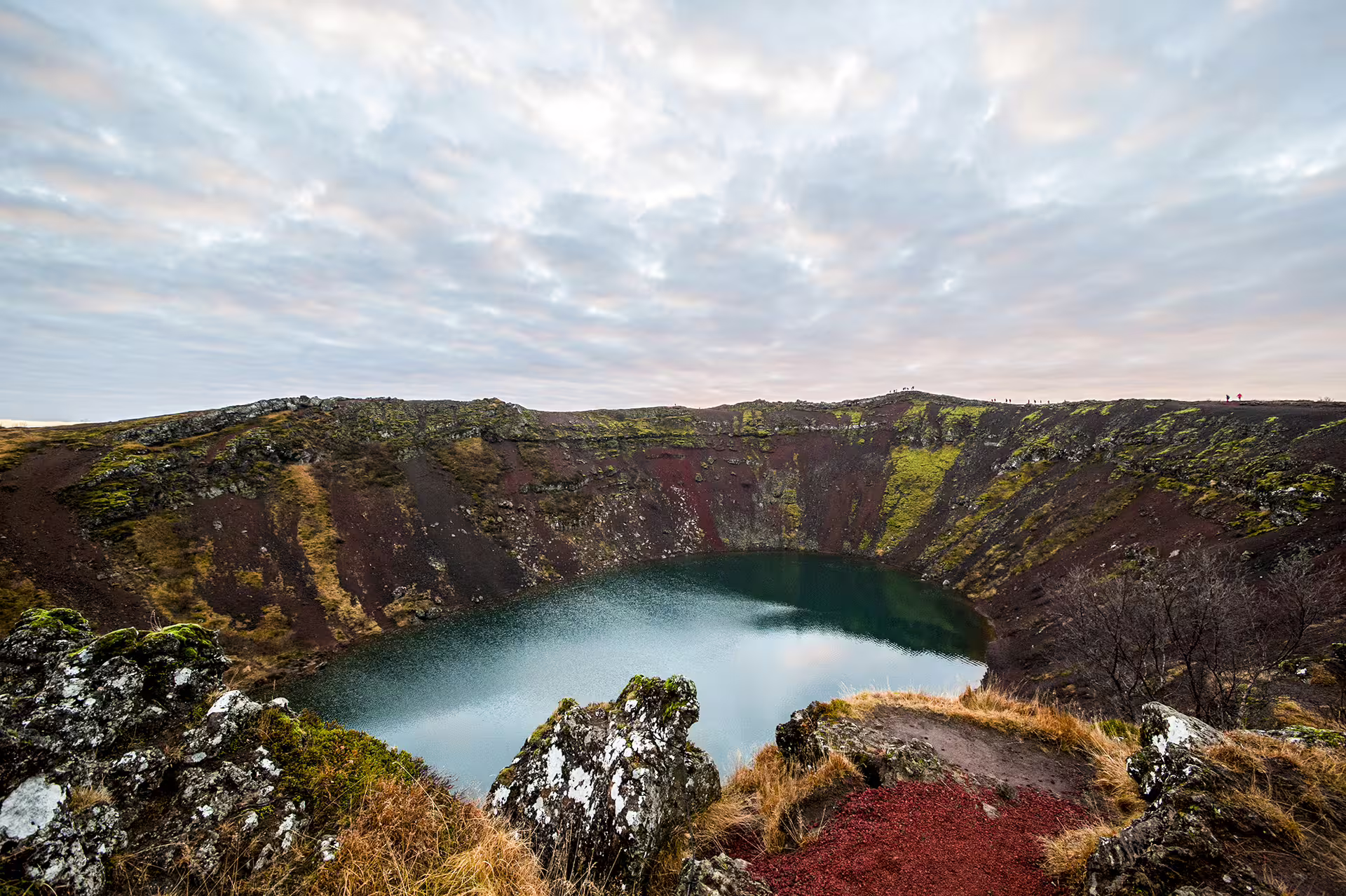 Stunning colours of Kerid volcanic crater