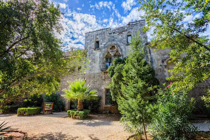 Stone facade at Lokrum Island near Dubrovnik, King's Landing Iron Throne group tour Game of Thrones location
