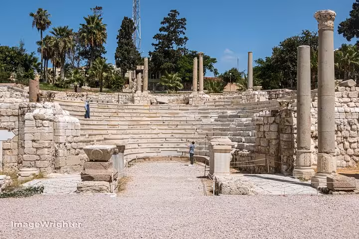 Kom El Dikka Roman theater ruins in Alexandria on private sightseeing tour from Cairo with lunch