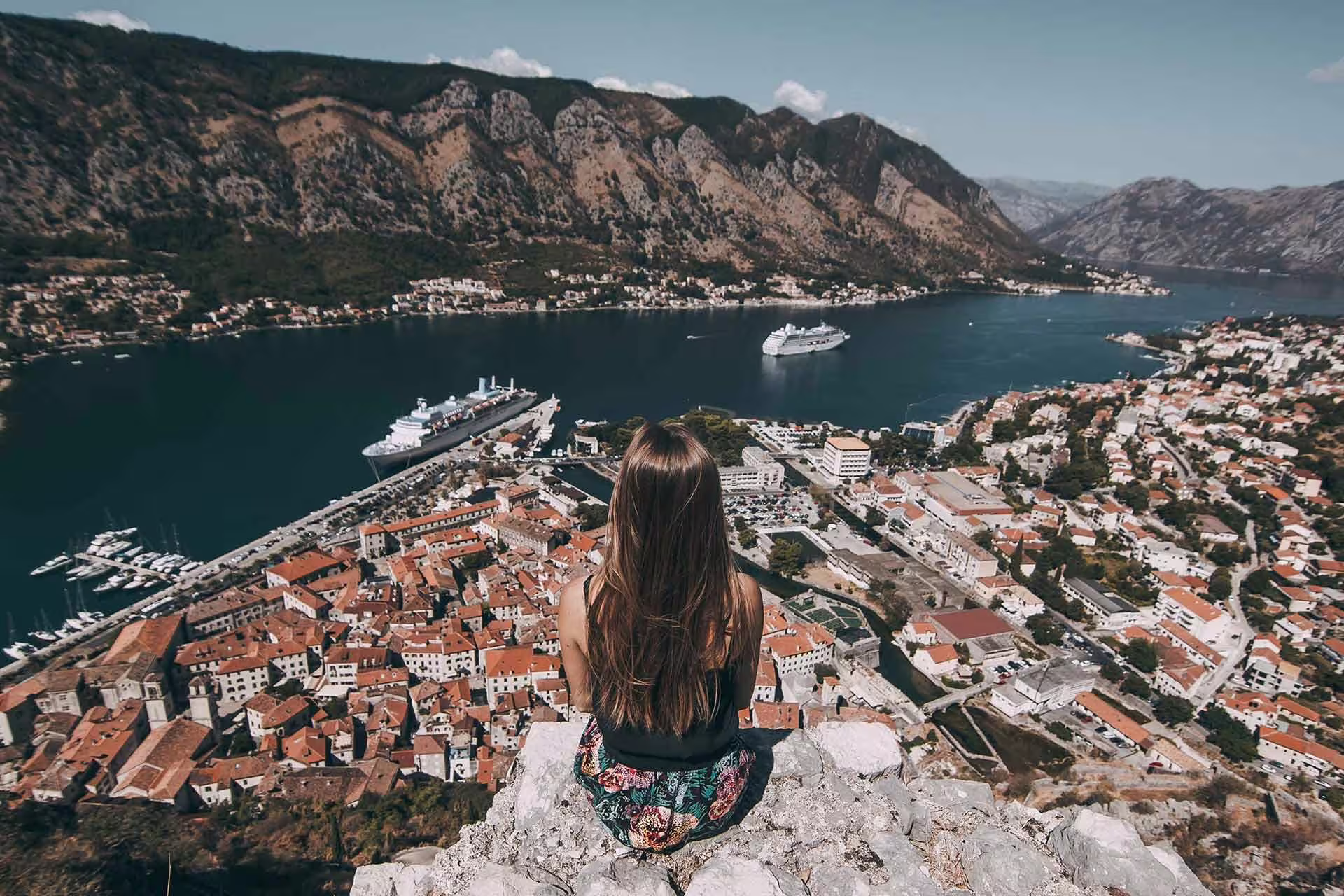 Panoramic Kotor Old Town and Bay of Kotor viewpoint, perfect stop on a private Montenegro tour