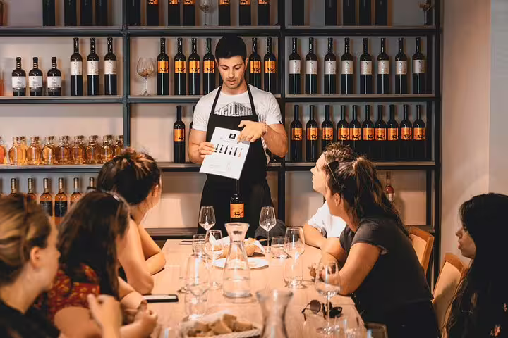 Sommelier-led wine tasting with local snacks, part of scheduled Krka Waterfalls food and wine tour