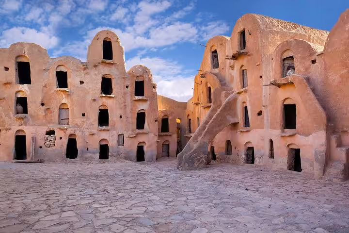 Explore the ancient Berber granary of Ksar Ouled Soltane on the 8 Days Tunisia Essential Discovery Tour.