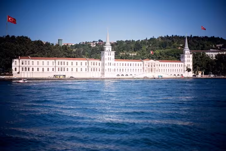 View of Kuleli Military High School on the Bosphorus in Istanbul, seen on an all-inclusive private guided tour