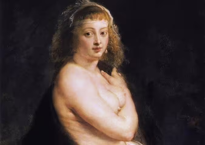 Admire a classic portrait of a woman with soft curls and serene expression at the Kunsthistorisches Museum tour.