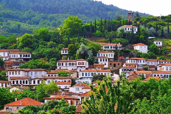 Scenic hillside village near Kusadasi on private Ephesus tour, a cultural stop after wine tasting experience