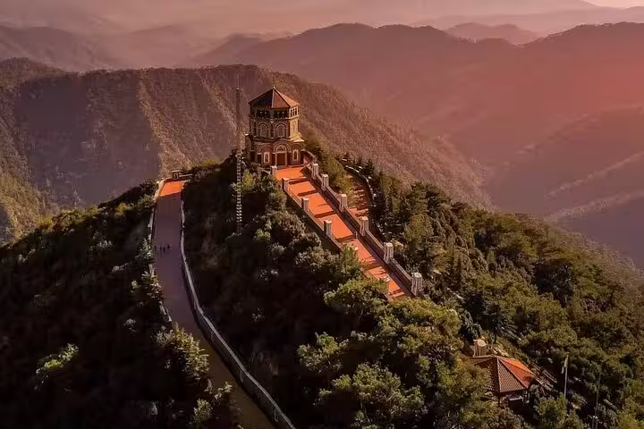 Scenic mountain monastery viewpoint in the Troodos range, highlight of Kykkos Monastery day tour from Paphos