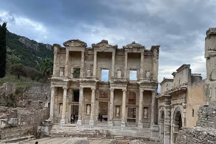Library of Celsus ruins in Ephesus, Turkey, highlight of Seven Churches of Revelation 5-day mini group tour