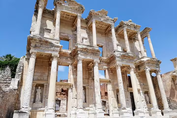 Library of Celsus facade in Ephesus, Turkey, on Seven Churches of Revelation mini group tour from Istanbul