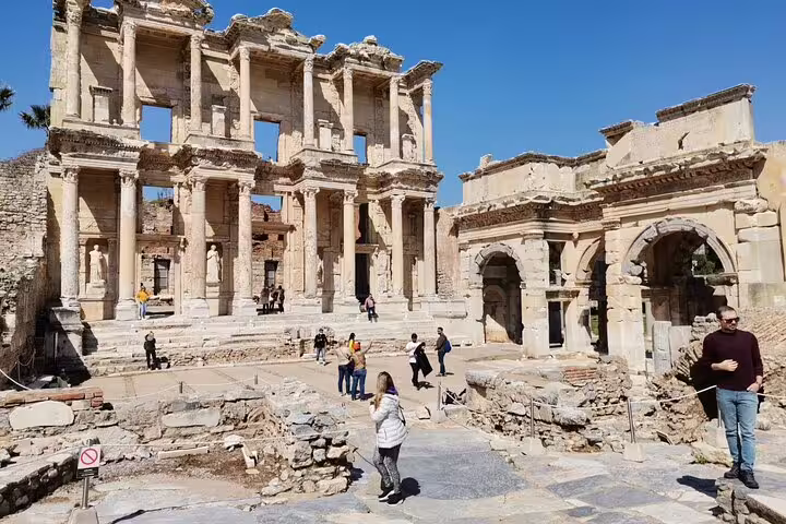 Library of Celsus in ancient Ephesus on a small-group shore excursion, no shopping stops or hidden fees