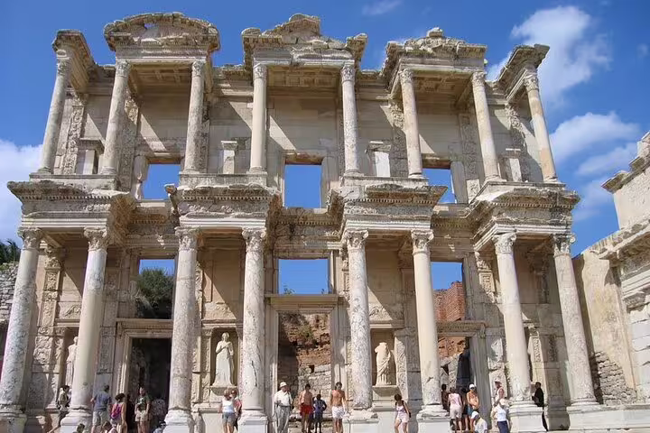 Library of Celsus façade in Ephesus ruins, a highlight on the 4-day small-group ancient Turkey tour